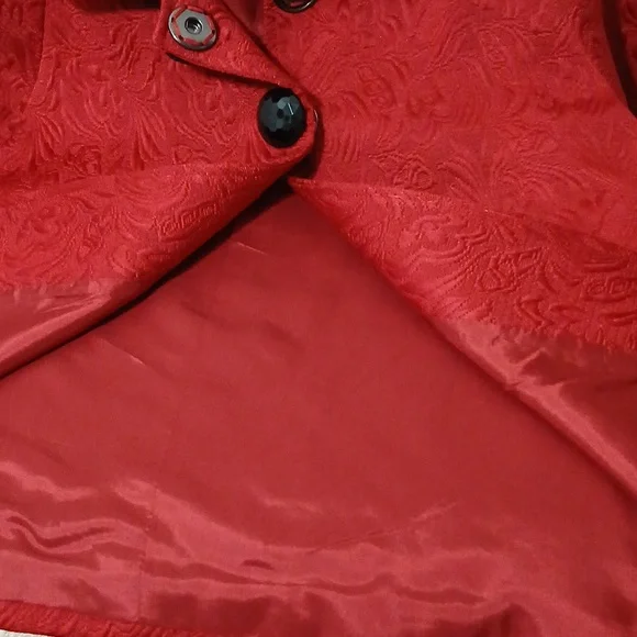 Red Women's Swing Jacket Size Large - Picture 6 of 6